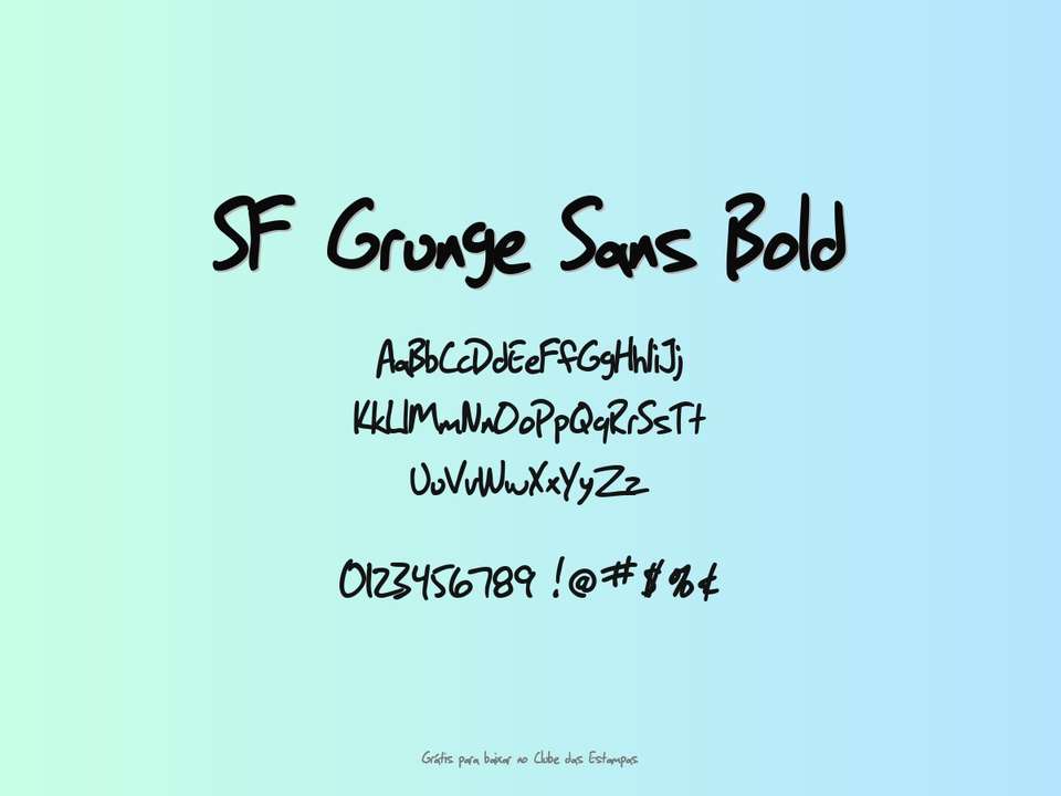 Fonte Sf Grunge Sans Bold Grátis Para Baixar