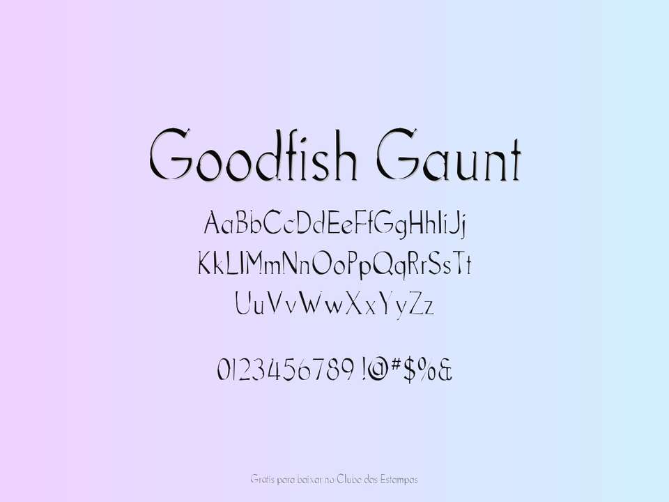 Fonte Goodfish Gaunt Grátis Para Baixar