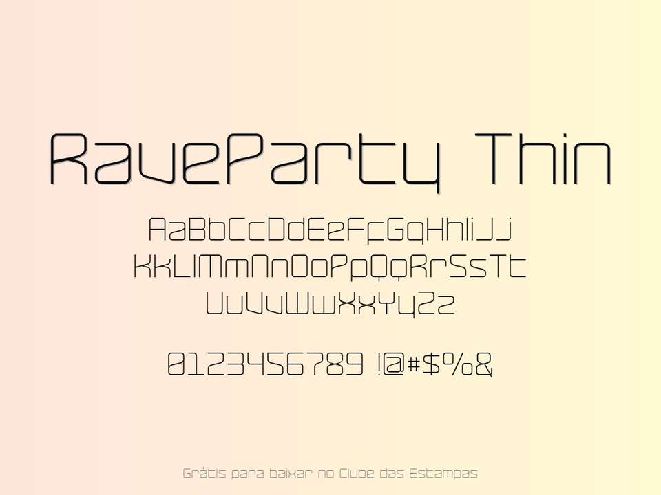 Fonte Raveparty Thin Grátis Para Baixar