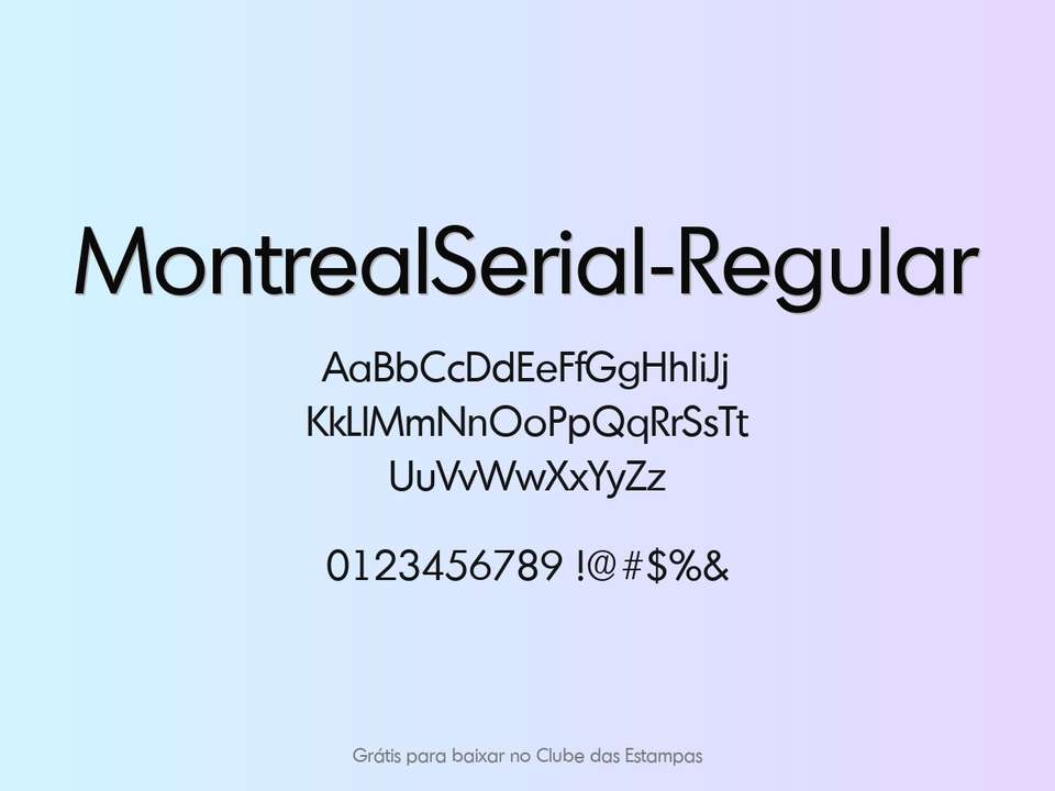 Fonte Montrealserial Regular Grátis Para Baixar