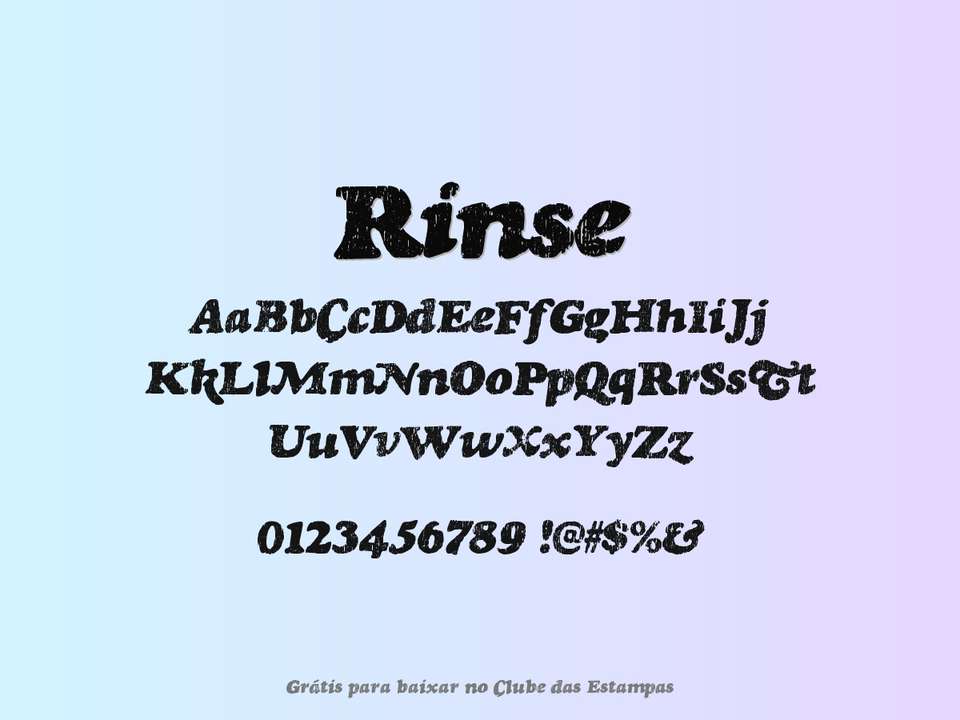 Fonte Rinse Grátis Para Baixar