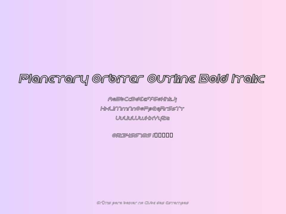 Fonte Planetary Orbiter Outline Bold Italic Grátis Para Baixar