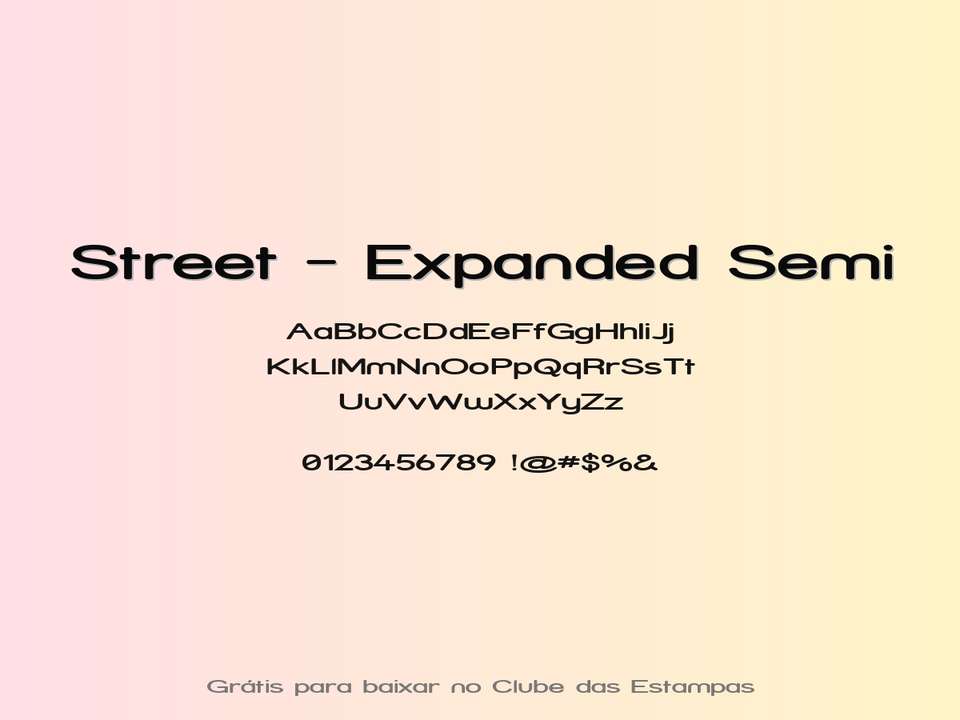 Fonte Street Expanded Semi Grátis Para Baixar