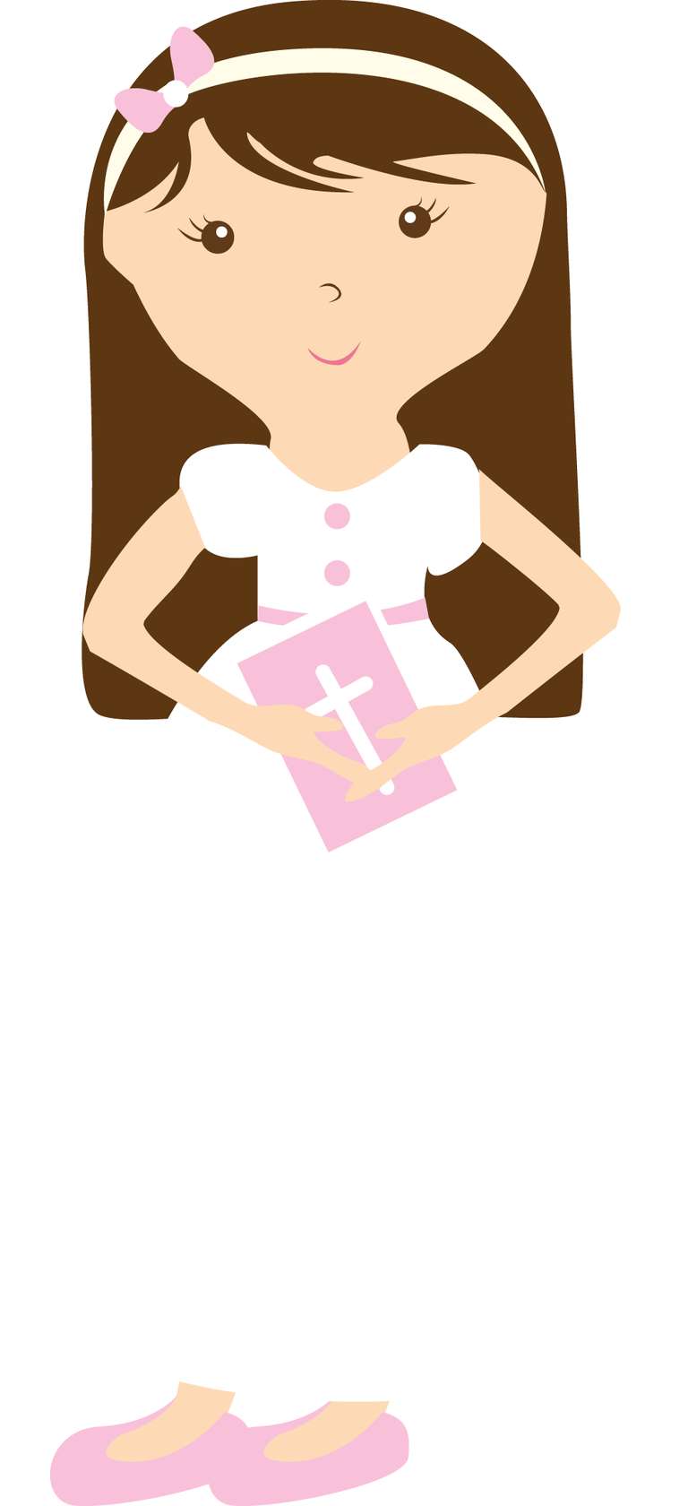 Menina Com Livro E Vestido Personagem Infantil Png Grátis Para Baixar