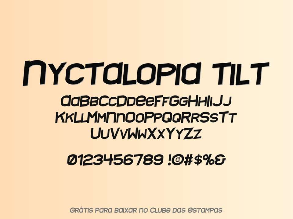 Fonte Nyctalopia Tilt Grátis Para Baixar