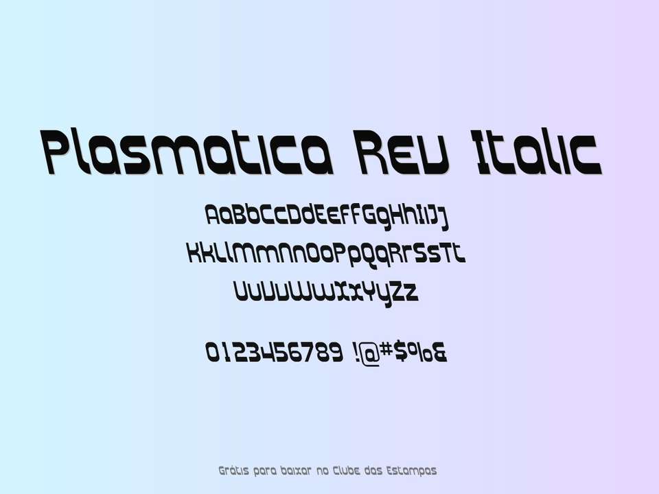 Fonte Plasmatica Rev Italic Grátis Para Baixar