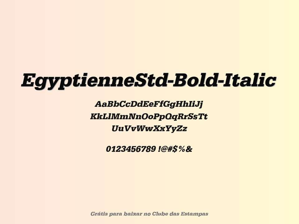 Fonte Egyptiennestd Bold Italic Grátis Para Baixar