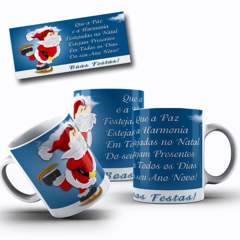 Arte Para Caneca Papai Noel Natal Festas 55