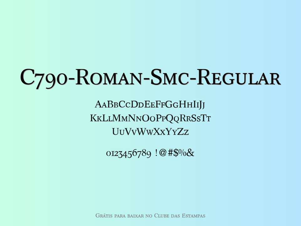 Fonte C790 Roman Smc Regular Grátis Para Baixar