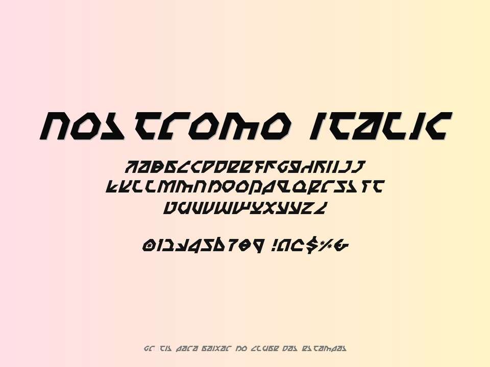 Fonte Nostromo Italic Grátis Para Baixar