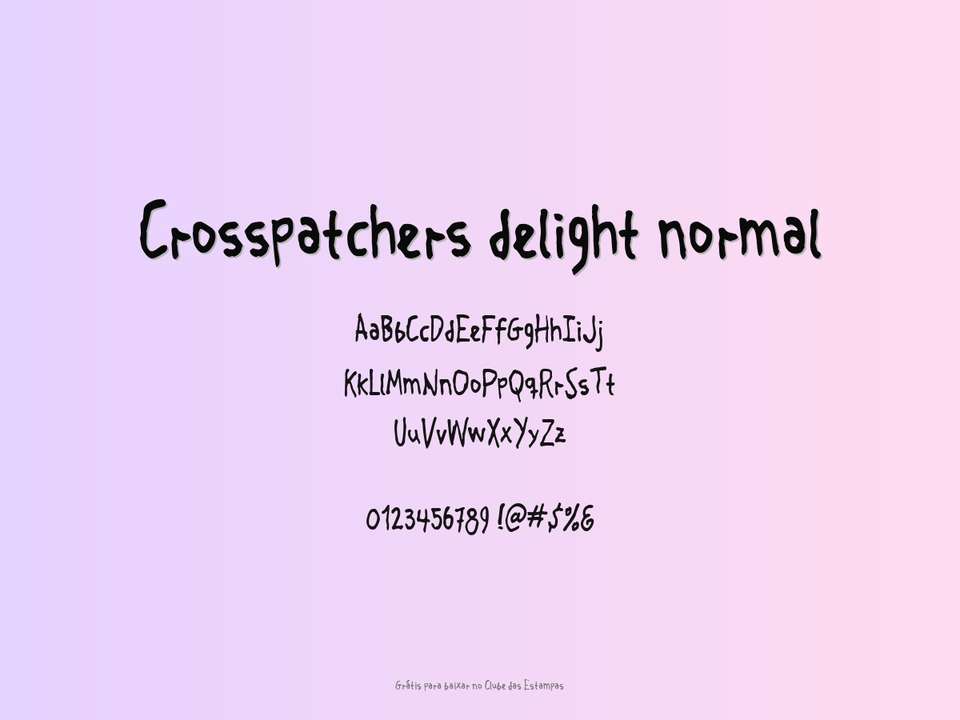 Fonte Crosspatchers Delight Normal Grátis Para Baixar