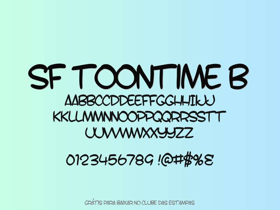 Fonte Sf Toontime B Grátis Para Baixar