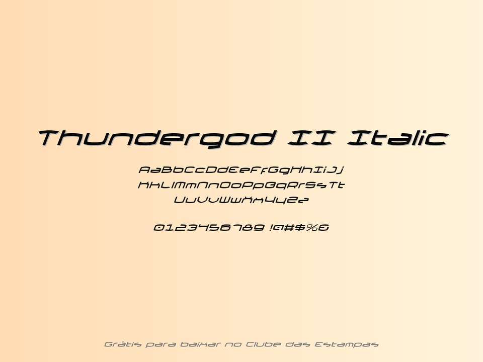 Fonte Thundergod Ii Italic Grátis Para Baixar