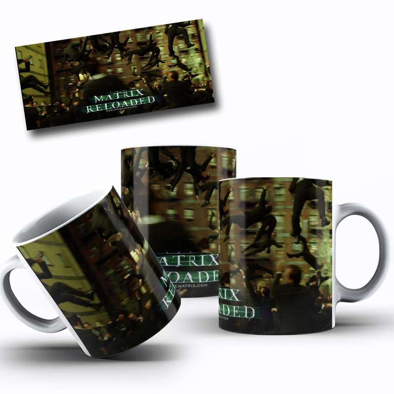 Arte Para Caneca Matrix Reloaded Personagens Ação 20