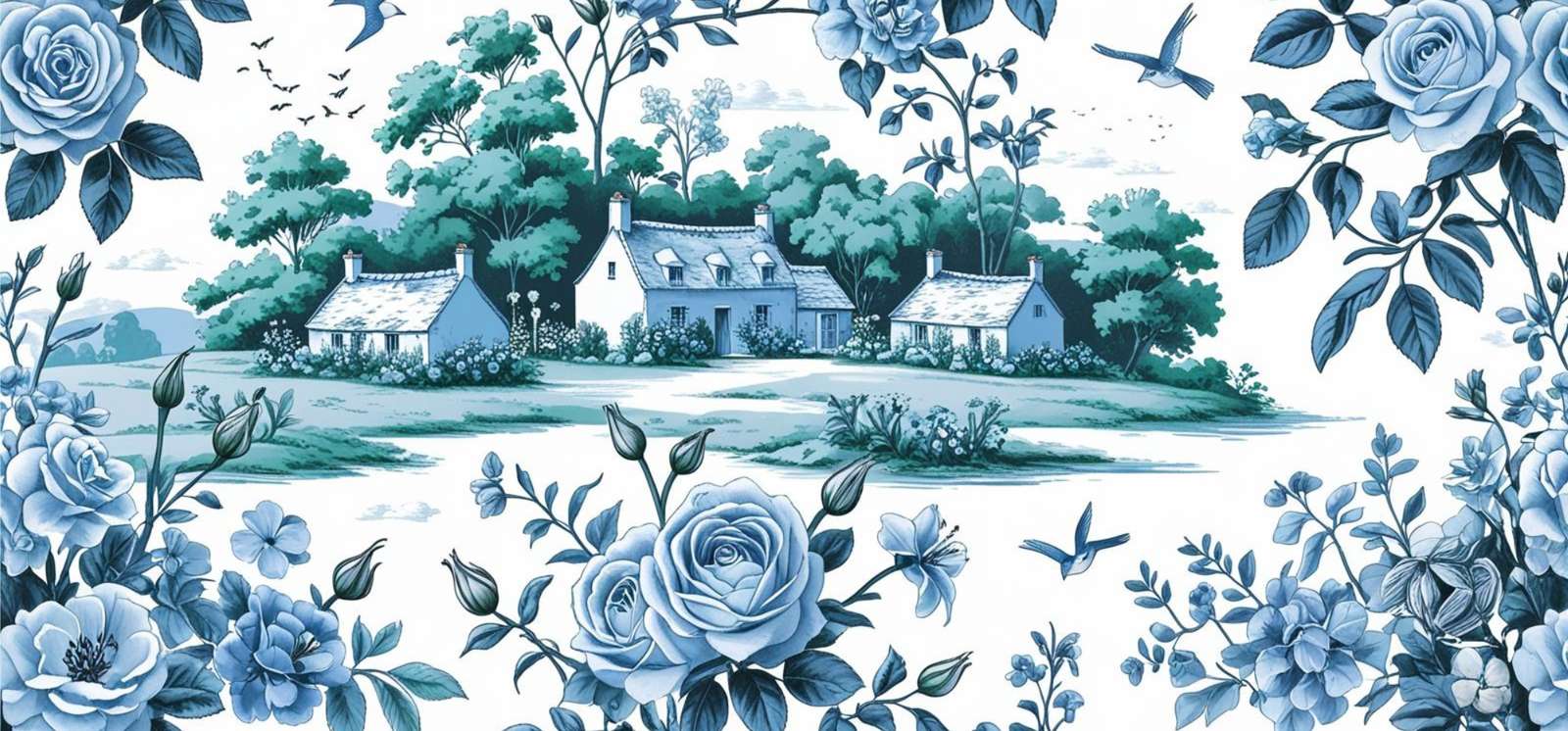 Ilustração Floral De Casas Rústicas Em Jardim Ilustração Png Arte Para Caneca Grátis Pra Baixar