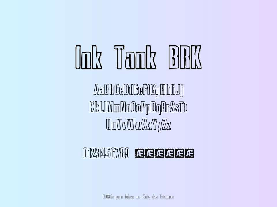 Fonte Ink Tank Brk Grátis Para Baixar