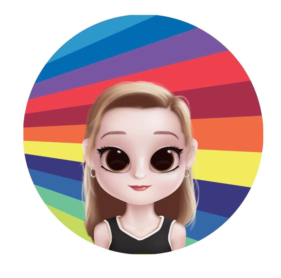 Menina Em Fundo Arco Íris Orgulho Pop Png Grátis Para Baixar
