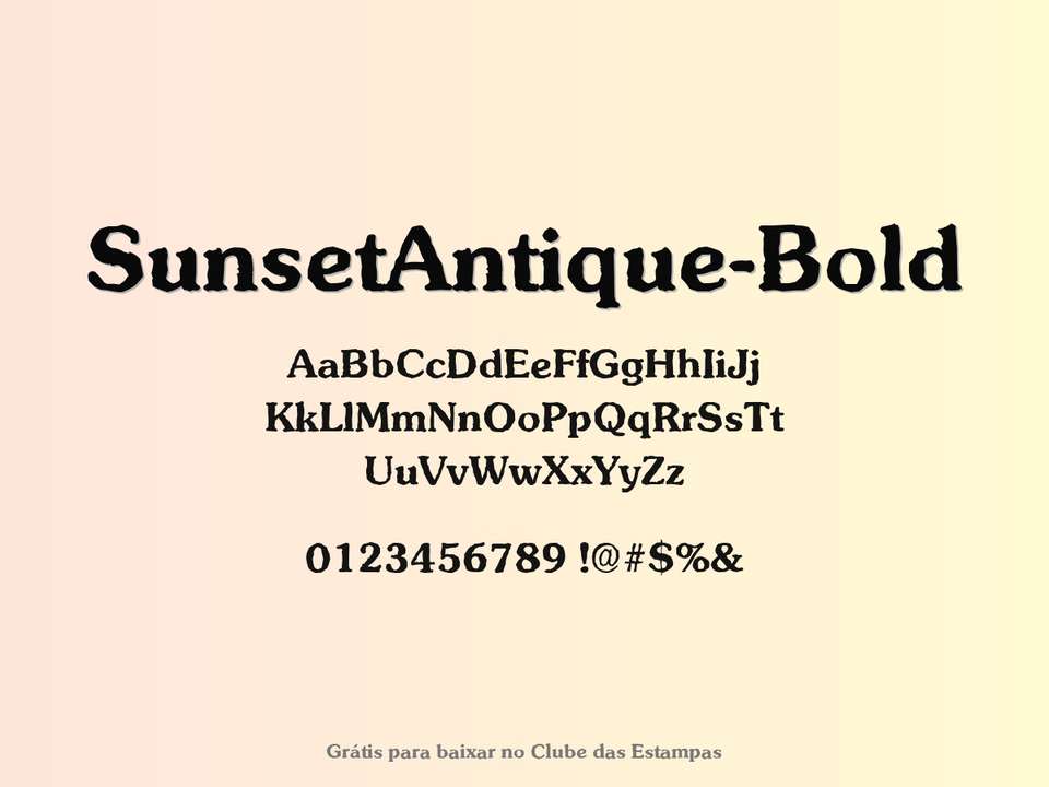 Fonte Sunsetantique Bold Grátis Para Baixar