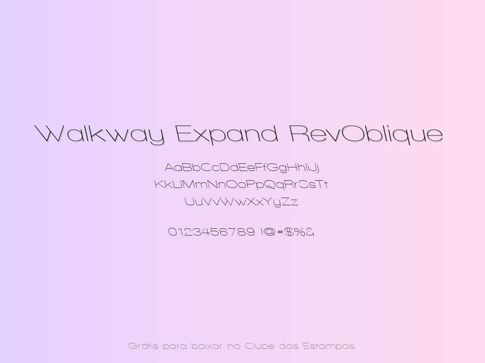 Fonte Walkway Expand Revoblique Grátis Para Baixar