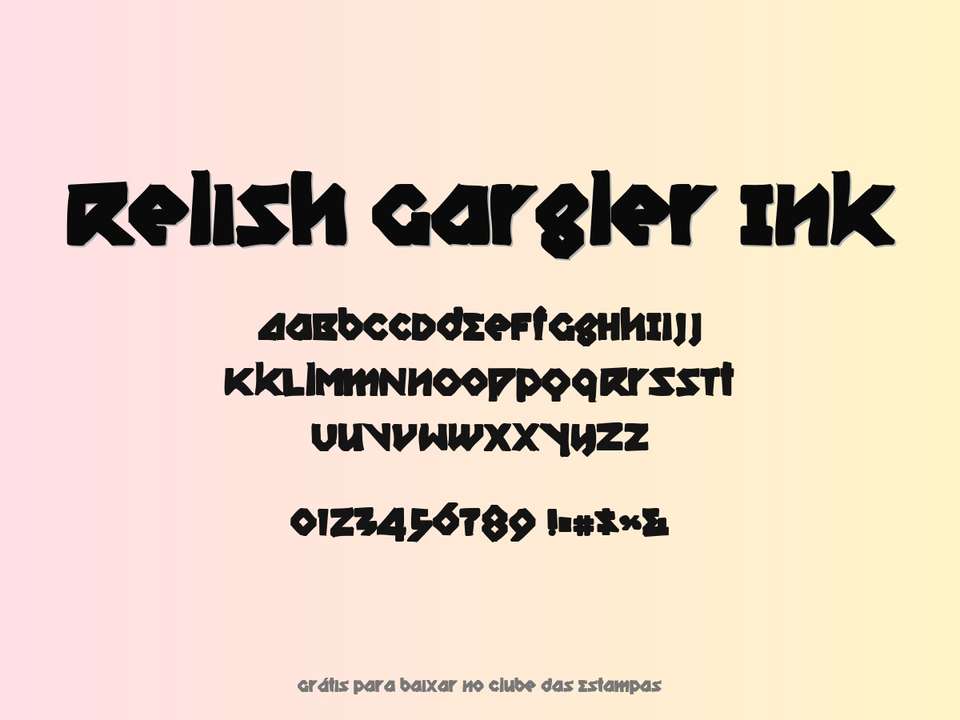 Fonte Relish Gargler Ink Grátis Para Baixar