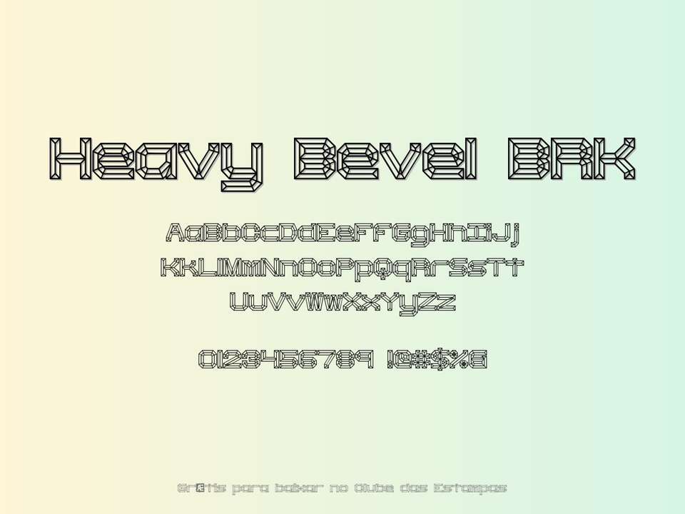 Fonte Heavy Bevel Brk Grátis Para Baixar