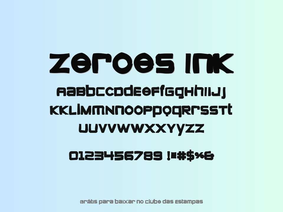 Fonte Zeroes Ink Grátis Para Baixar