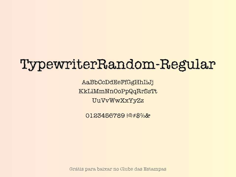 Fonte Typewriterrandom Regular Grátis Para Baixar