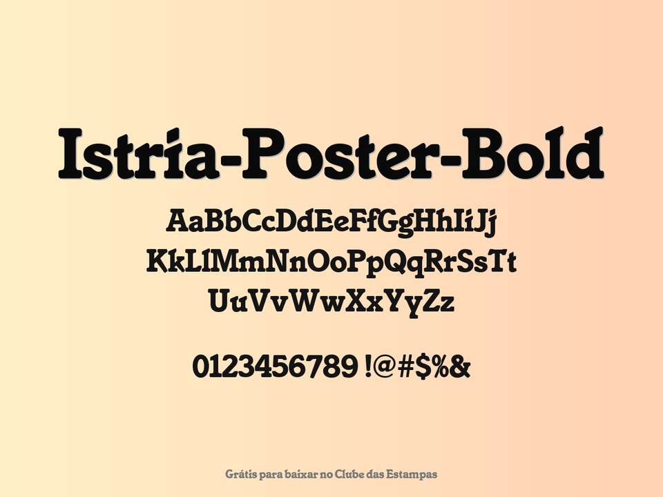 Fonte Istria Poster Bold Grátis Para Baixar