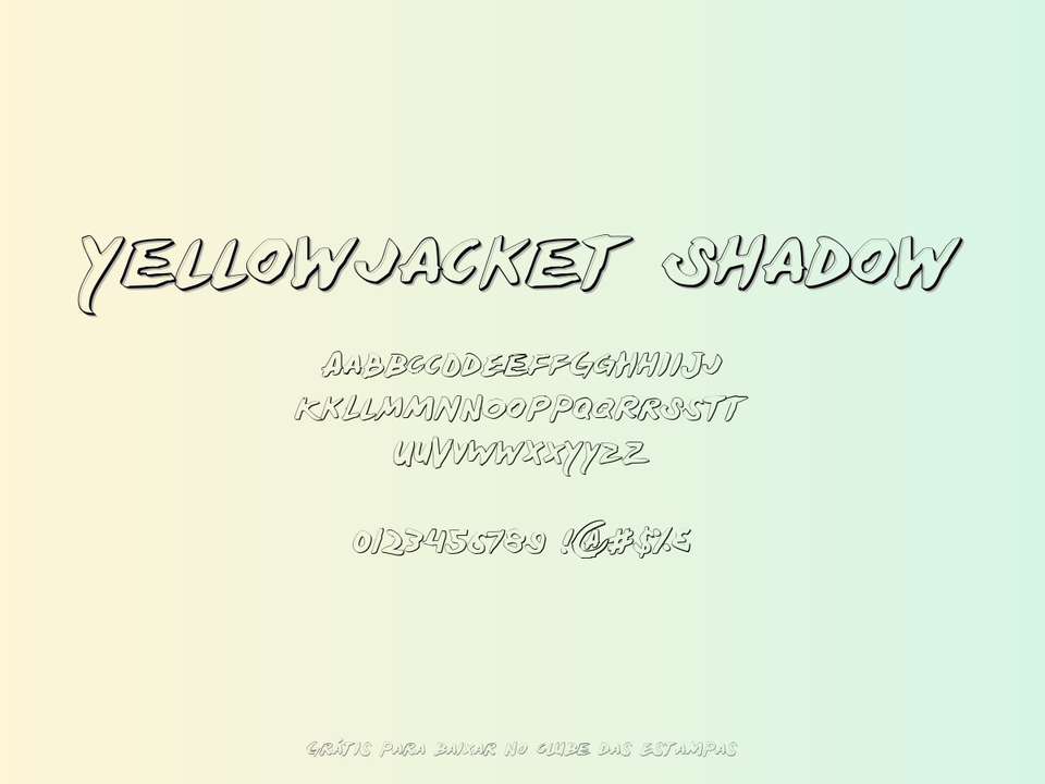 Fonte Yellowjacket Shadow Grátis Para Baixar