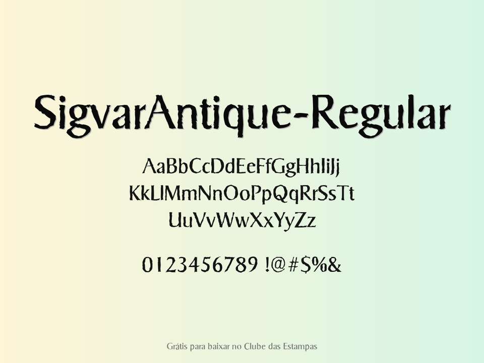 Fonte Sigvarantique Regular Grátis Para Baixar