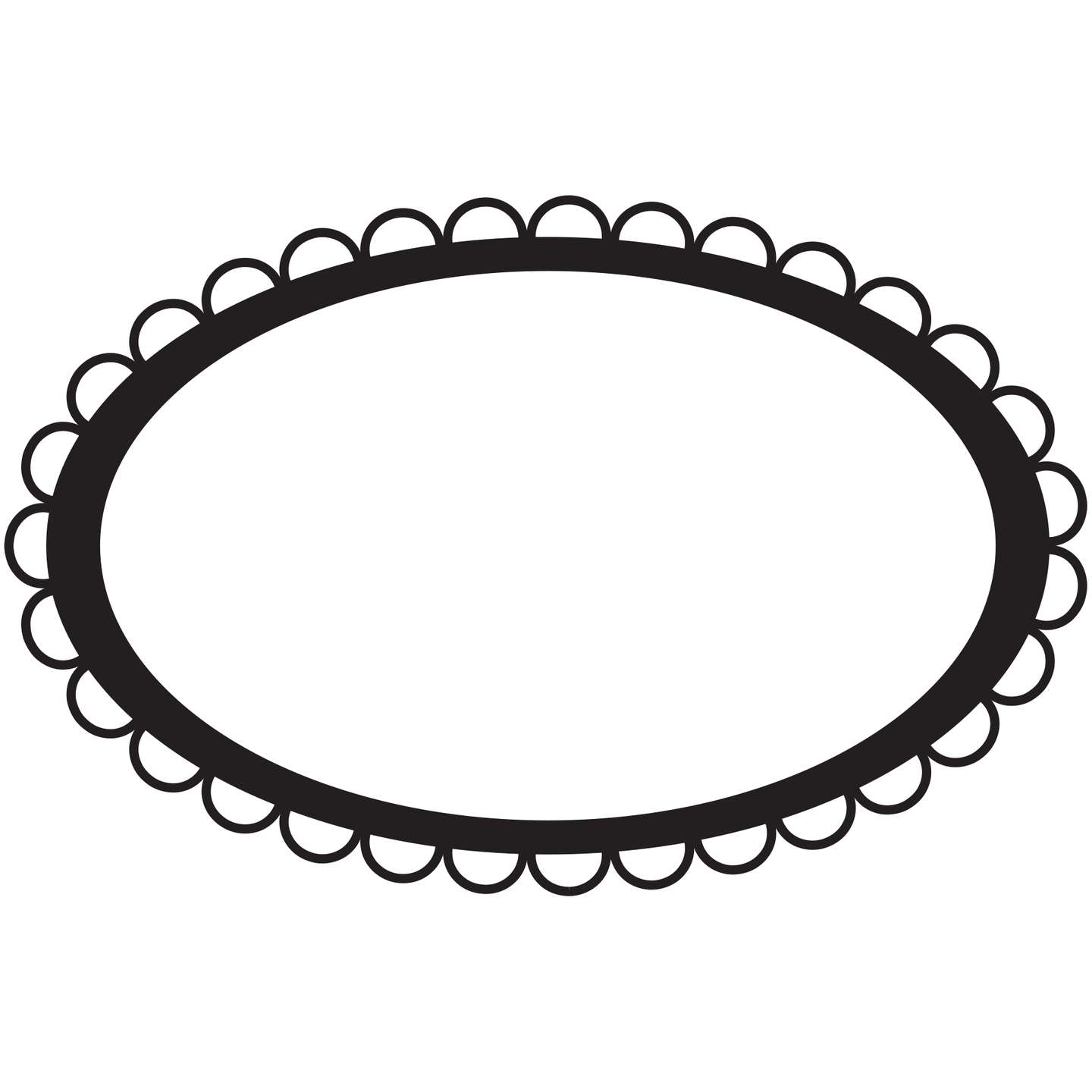 Moldura Oval Decorativa Preta Design Gráfico Png Grátis Para Baixar Vetor