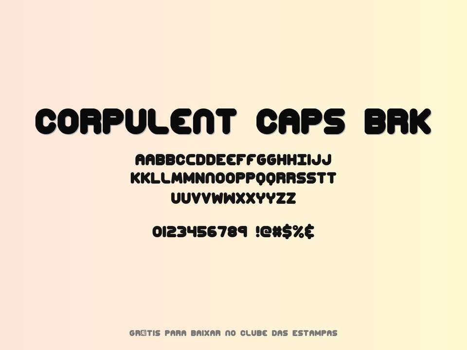 Fonte Corpulent Caps Brk Grátis Para Baixar