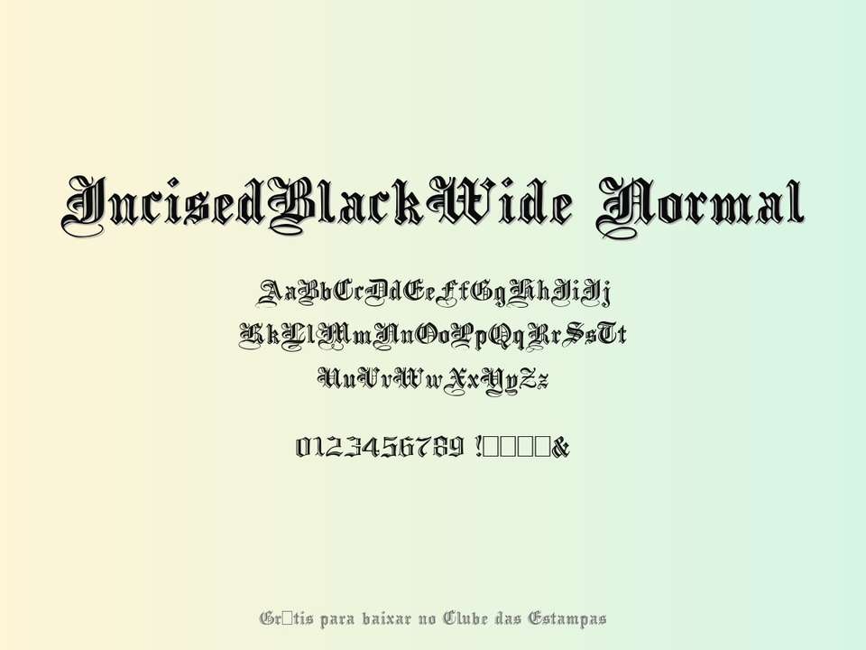 Fonte Incisedblackwide Normal Grátis Para Baixar