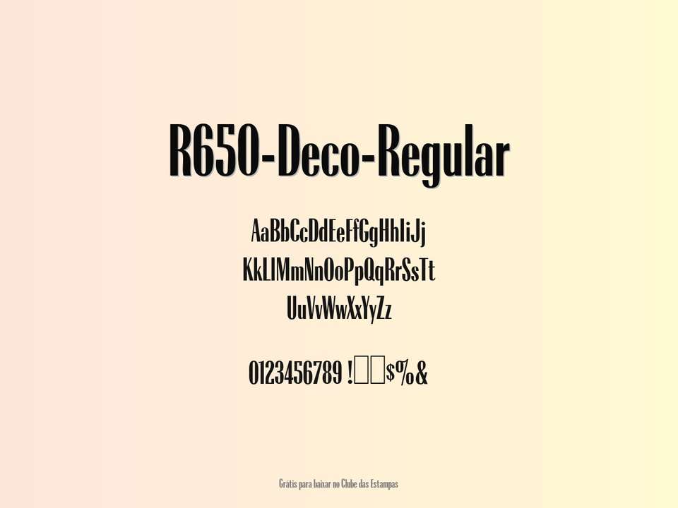 Fonte R650 Deco Regular Grátis Para Baixar