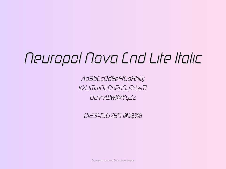 Fonte Neuropol Nova Cnd Lite Italic Grátis Para Baixar