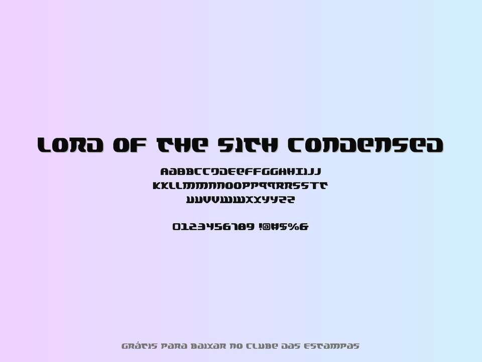 Fonte Lord Of The Sith Condensed Grátis Para Baixar
