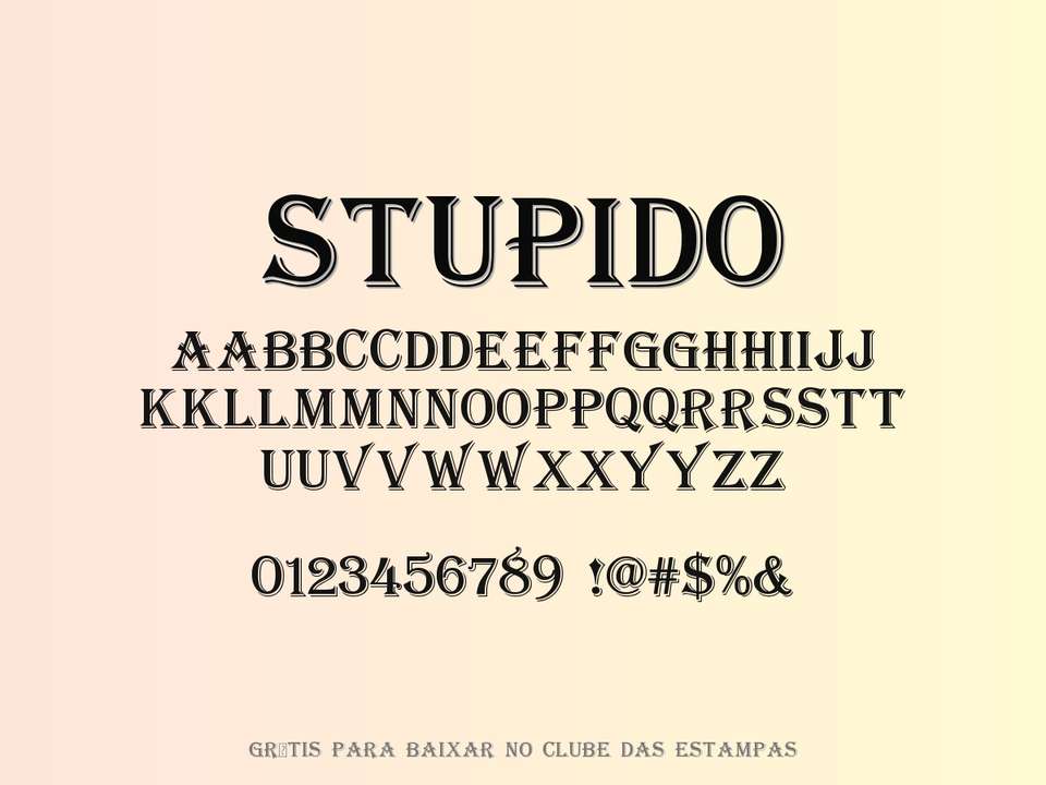 Fonte Stupido Grátis Para Baixar