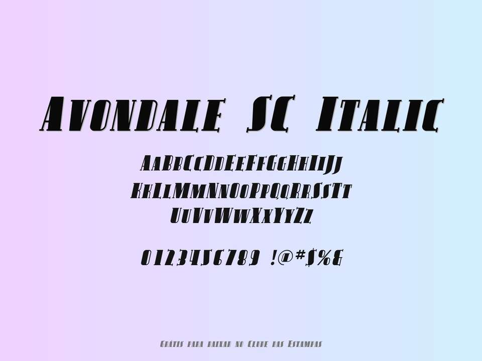 Fonte Avondale Sc Italic Grátis Para Baixar