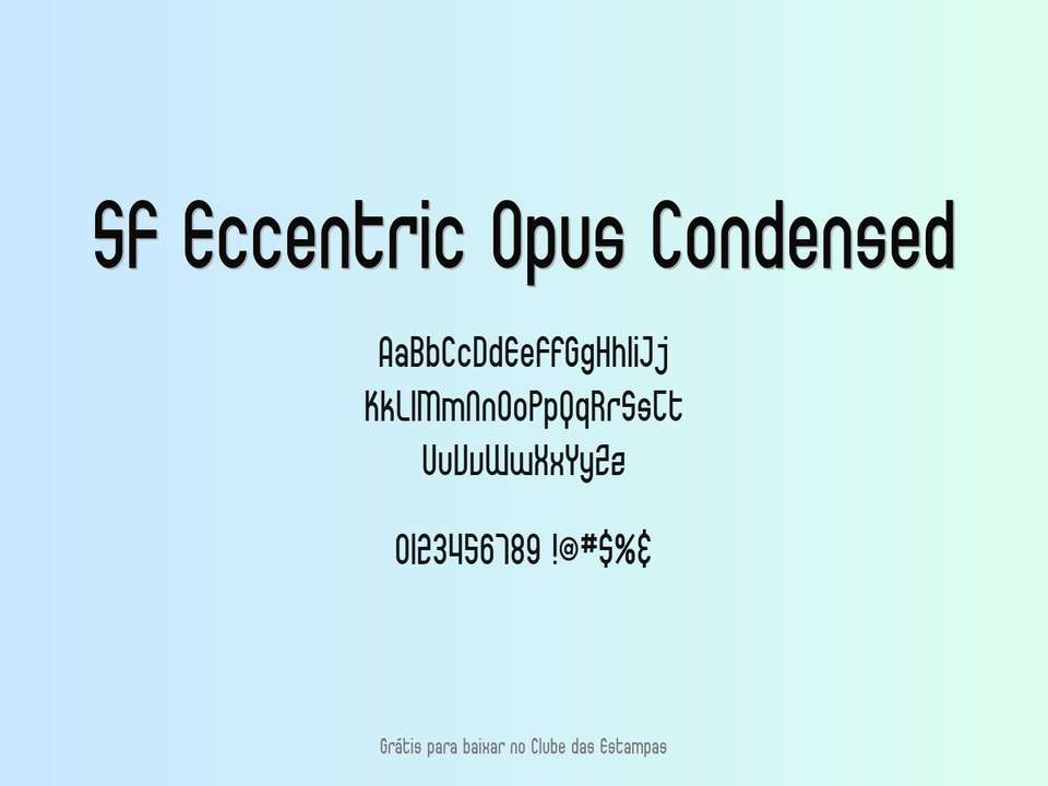 Fonte Sf Eccentric Opus Condensed Grátis Para Baixar