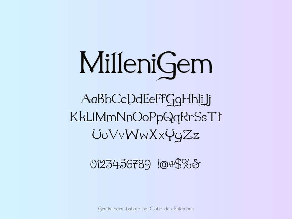 Fonte Millenigem Grátis Para Baixar