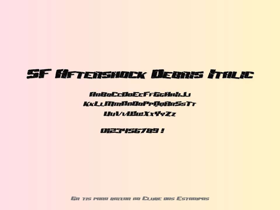 Fonte Sf Aftershock Debris Italic Grátis Para Baixar
