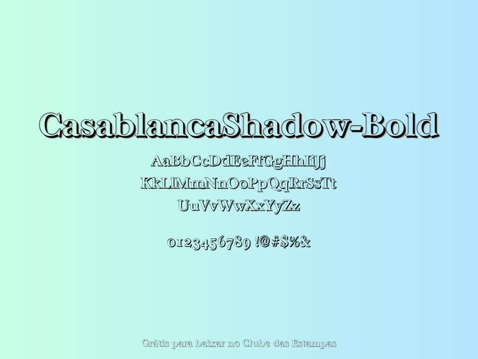 Fonte Casablancashadow Bold Grátis Para Baixar