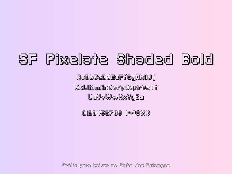 Fonte Sf Pixelate Shaded Bold Grátis Para Baixar