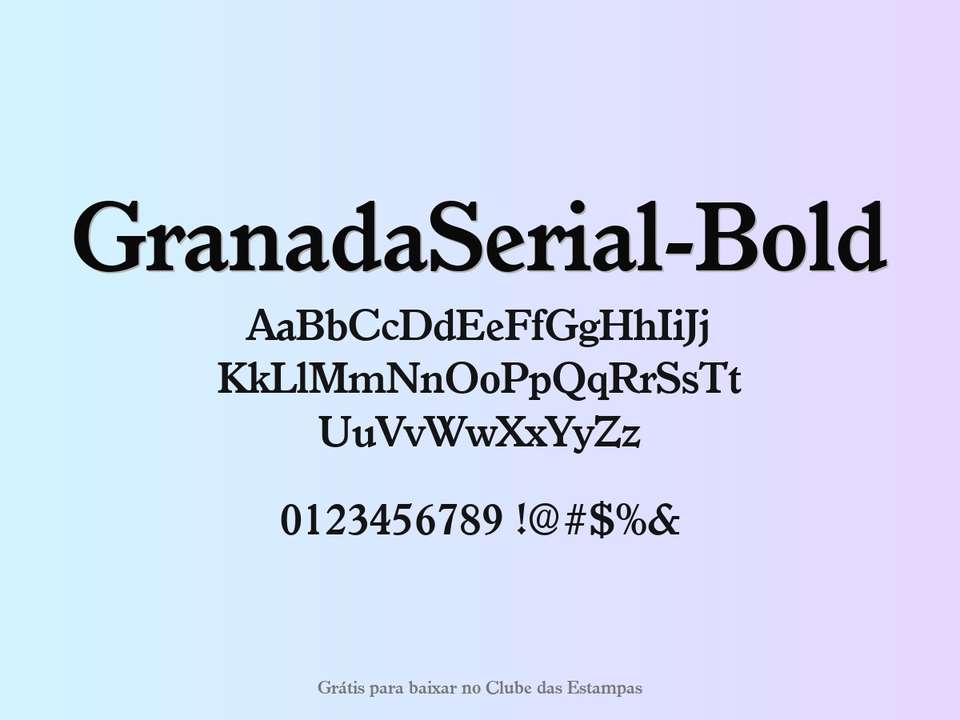 Fonte Granadaserial Bold Grátis Para Baixar