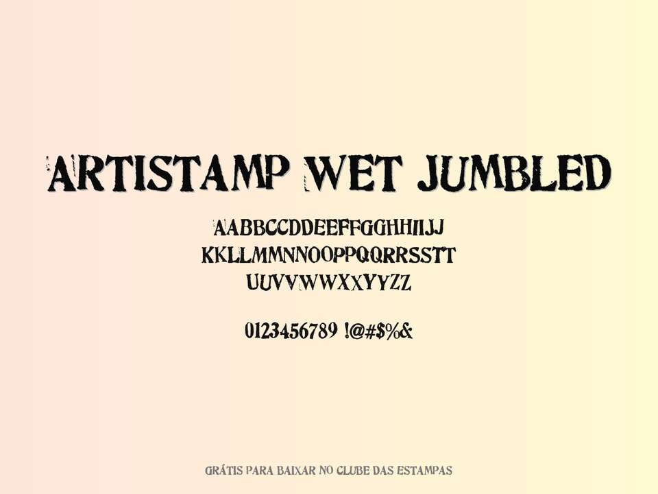 Fonte Artistamp Wet Jumbled Grátis Para Baixar