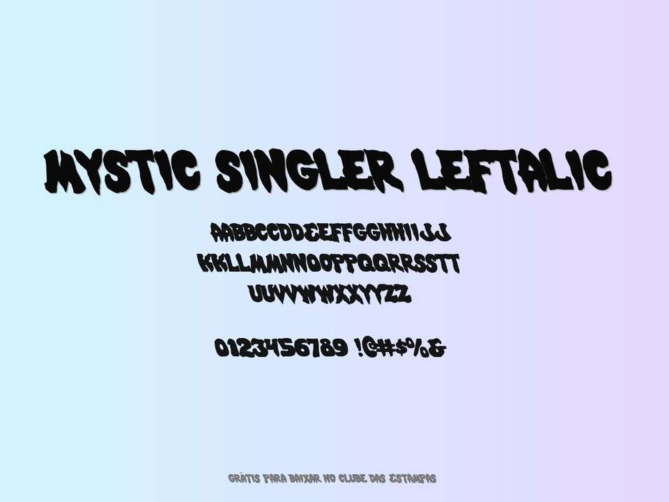 Fonte Mystic Singler Leftalic Grátis Para Baixar