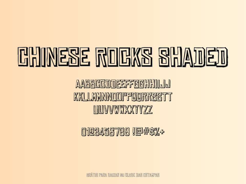 Fonte Chinese Rocks Shaded Grátis Para Baixar