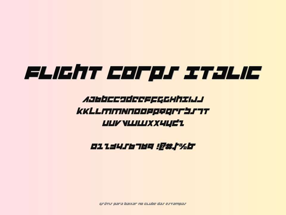 Fonte Flight Corps Italic Grátis Para Baixar