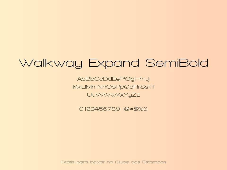Fonte Walkway Expand Semibold Grátis Para Baixar