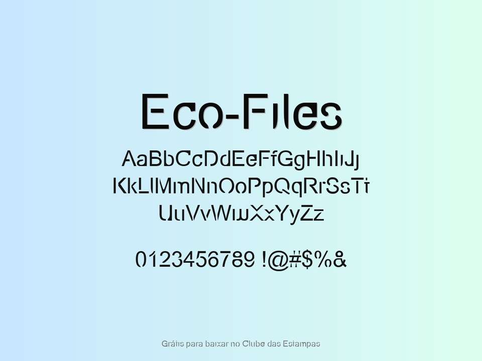 Fonte Eco Files Grátis Para Baixar